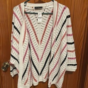 NEW Lane Bryant 3/4-Sleeve Dolman Stitch Cardigan 18/20